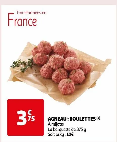 agneau : boulettes