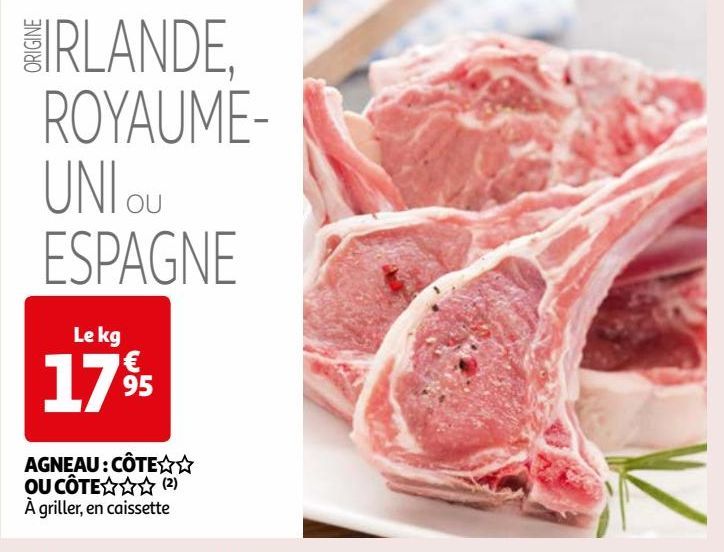 AGNEAU : CÔTE § § OU CÔTE §§§