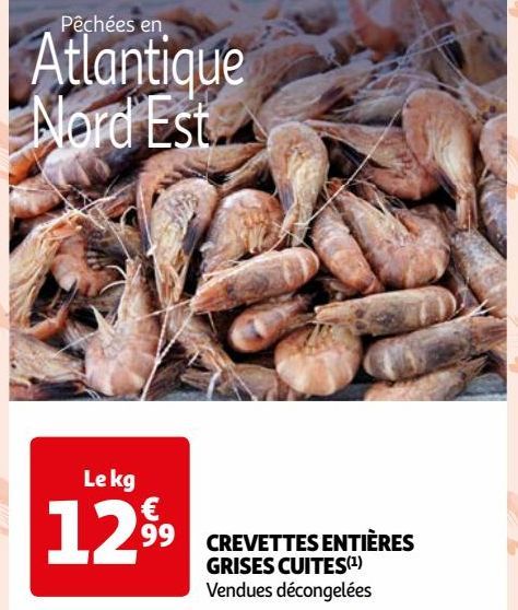 CREVETTES ENTIÈRES  GRISES CUITES