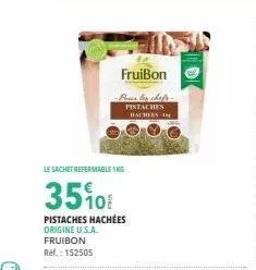 pistaches hachées u.s.a. - fruibon 1kg | promotion - ref.:152505