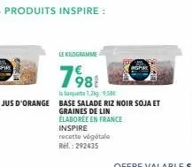 kilogramme 7981 torquette : 1,2kg à 9,58€ - recette végétale inspire ! (ref. 292435)