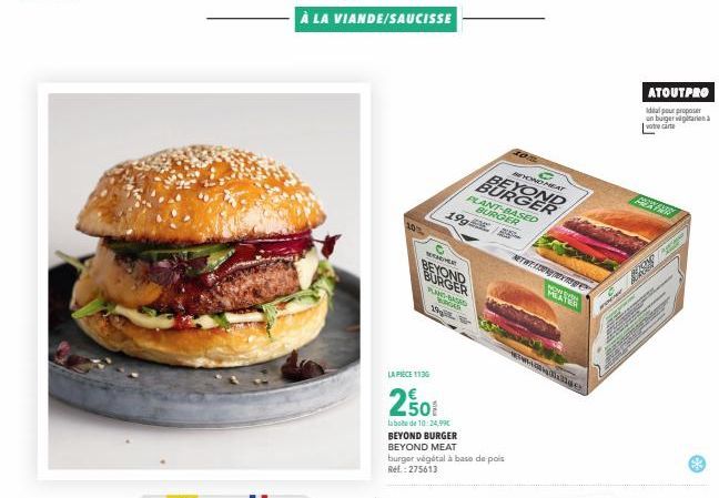 Être Beyond: Burger Végétal à Base de Pois à Seulement 10,24€ - Réf.: 275613!