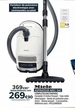 aspirateur avec sac Miele