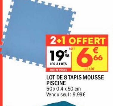 Lot de 8 tapis mousse piscine