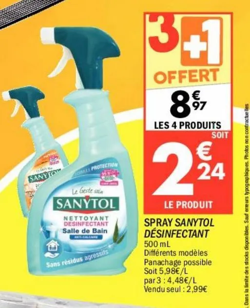 spray sanytol désinfectant