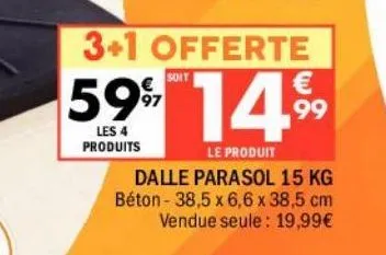 dalle parasol 15 kg