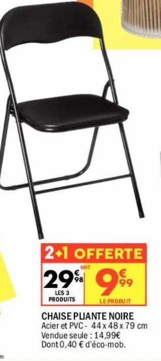 chaise pliante noire