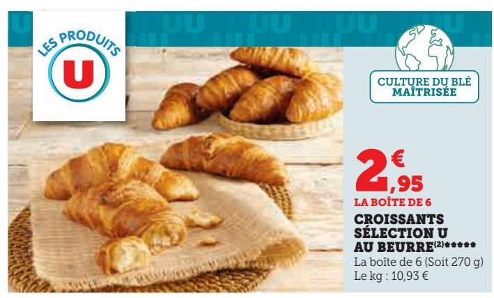 croissants sélection U au beurre