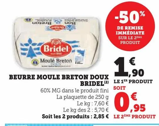 beurre moule breton doux bridel