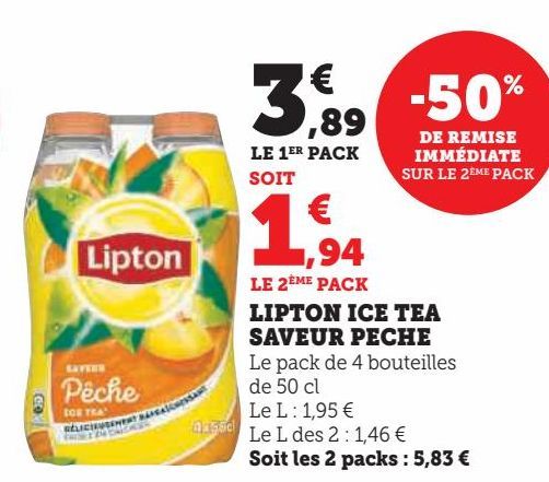 LIPTON ICE TEA SAVEUR PECHE