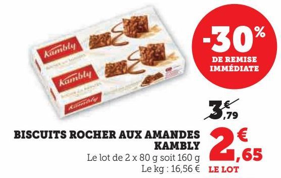 BISCUITS ROCHER AUX AMANDES KAMBLY