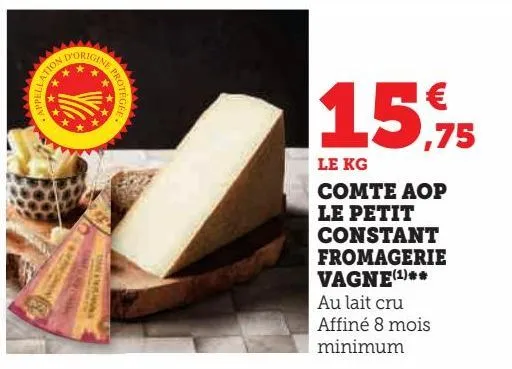 comte aop le petit constant fromagerie vagne
