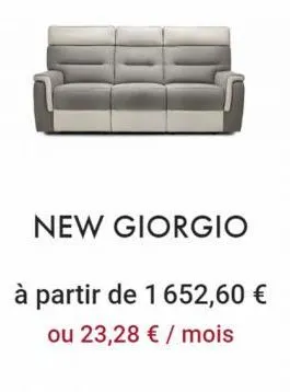 new giorgio  à partir de 1 652,60 € ou 23,28 € / mois  