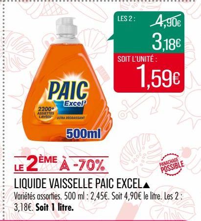 liquide vaisselle Paic Excel