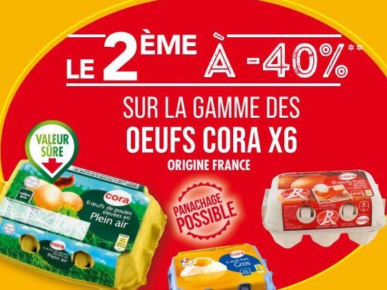 La gamme des oeufs Cora x6