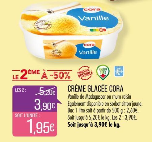 Crème glacée Cora