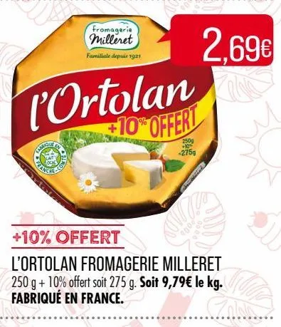 l`ortolan fromagerie milleret