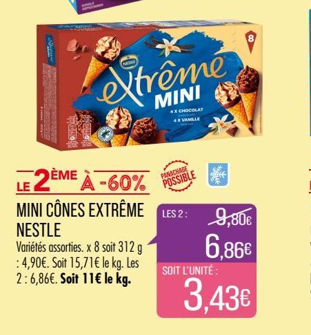 Mini cones extreme Nestlé