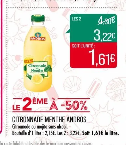 citronnade menthe andros