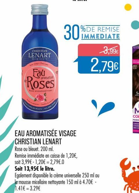 eau aromatisée visage Christian Lenart