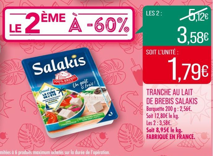 Tranche au lait de brebis Salakis