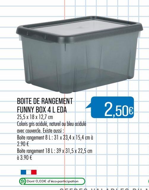 boite de rangement Funny Box 4 L Eda