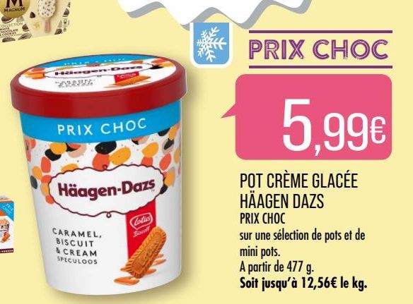 Pot crème glacée Haagen Dazs