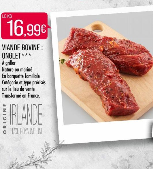 viande bovine: onglet