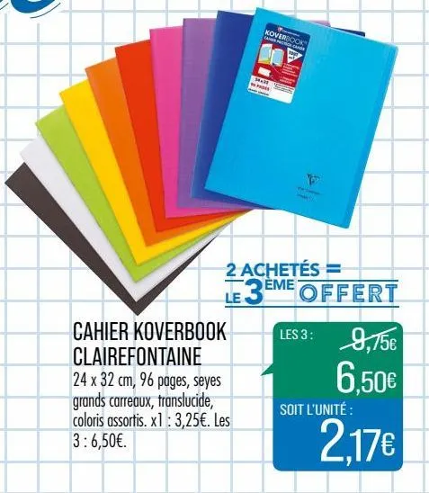cahiers koverbook clairefontaine