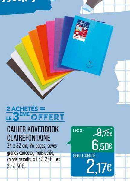 cahier koverbook  clairefontaine