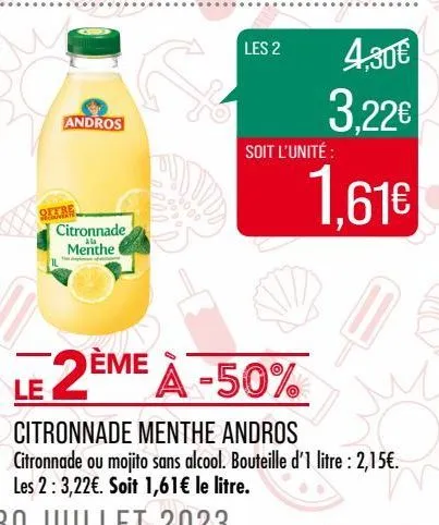 citronnade menthe andros