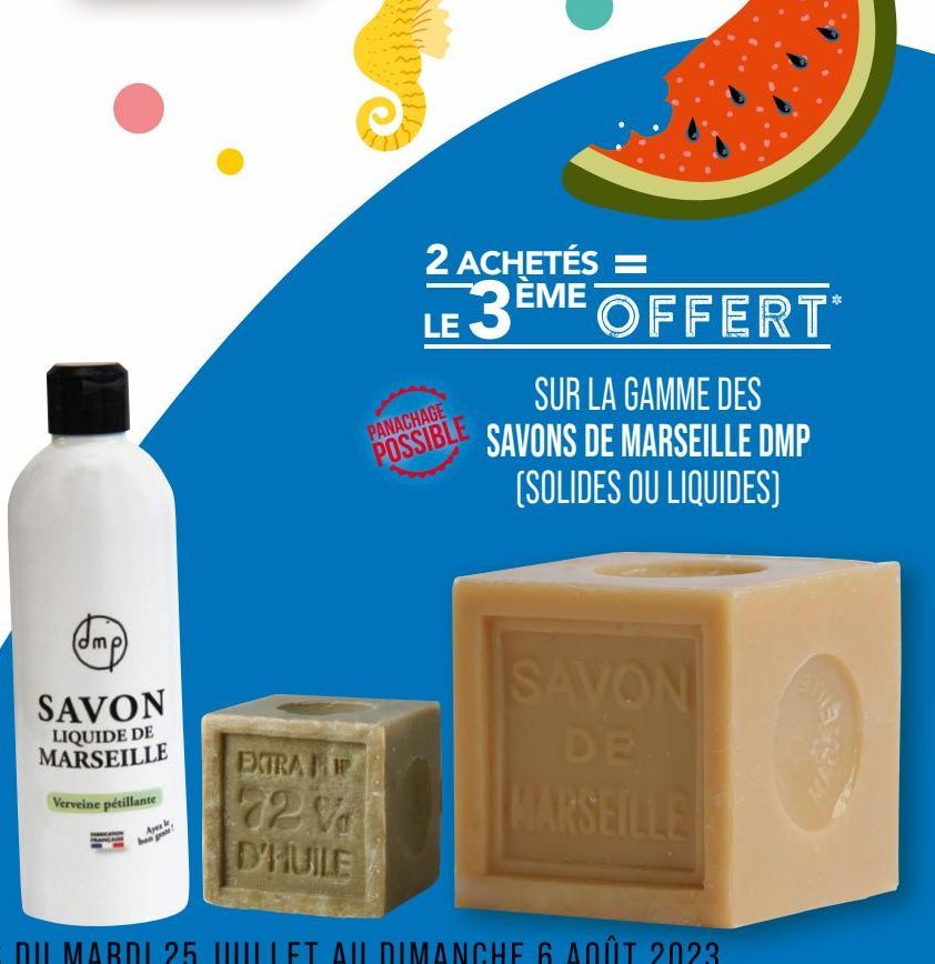 La gamme des savons de marseille DMP (Solides ou liquides)