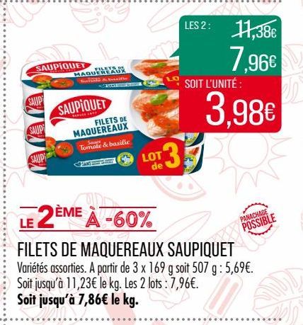 filets de maquereaux Saupiquet