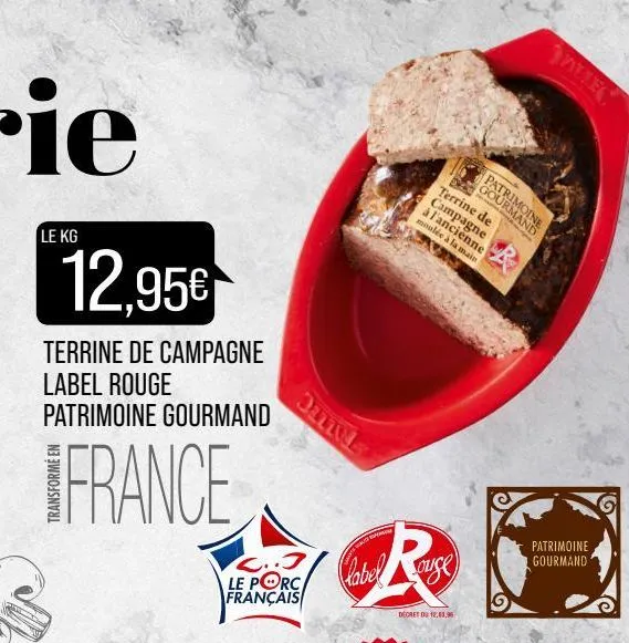 terrine de campagne label rouge patrimoine gourmand