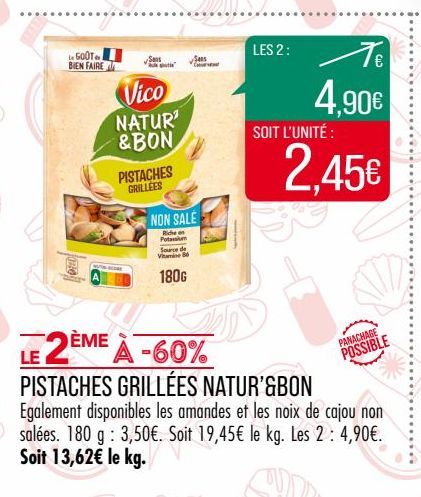 pistaches grillés Natur&Bon