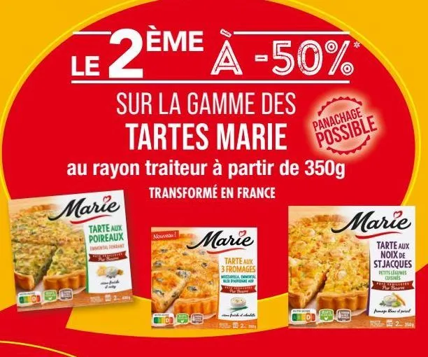 la gamme des tartes marie