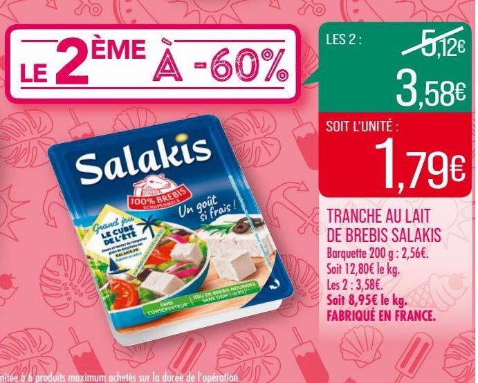 Tranche au lait de brebis Salakis