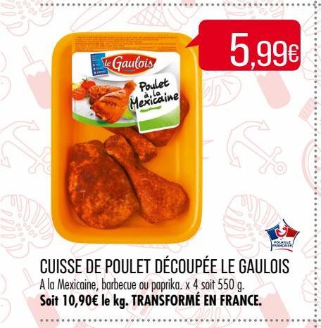 cuisses de poulet découpée Le gaulois