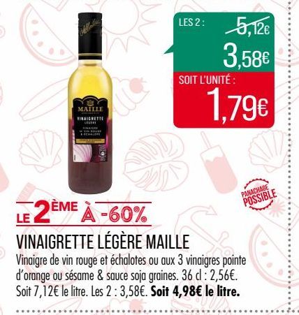 vinaigrette Légère Maille