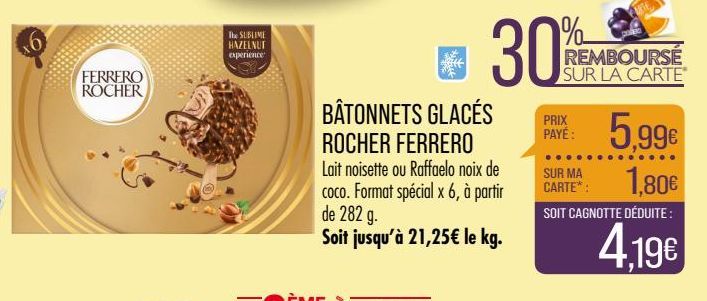 Batonnets glacés Rocher Ferrero