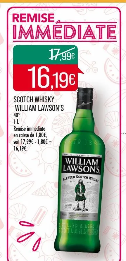 scotch whisky william lawson's