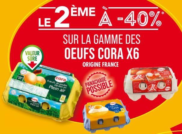 La gamme des oeufs Cora x6