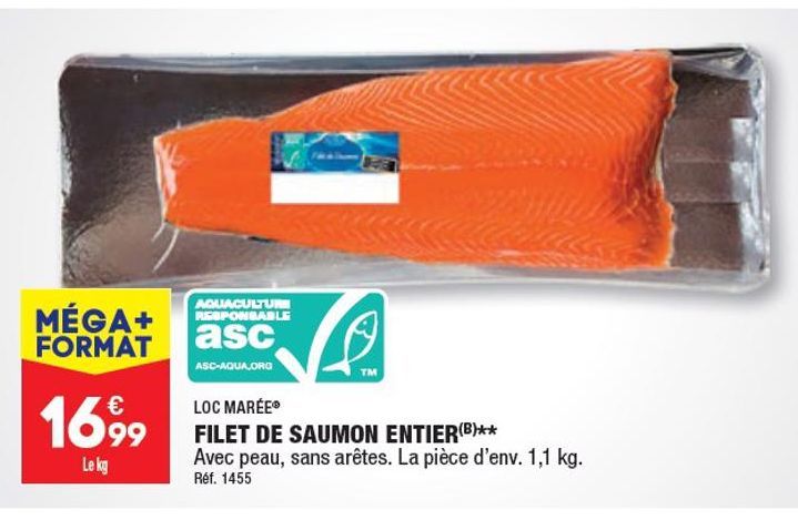 Filet de saumon entier