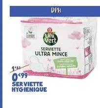 dph  uni vert  serviette ultra mince  099  serviette hygienique 