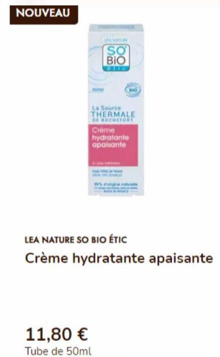crème hydratante Lea