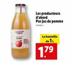 Ha  MOD  TOMM  Les producteurs d'abord Purjus de pomme  La bouteille  de 1L  17⁹ 