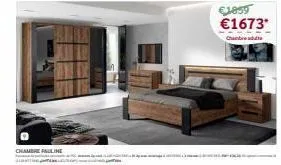 chambre falline  €1859 €1673"  chambre ad 