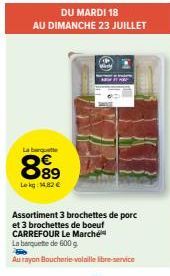 brochettes de porc Carrefour