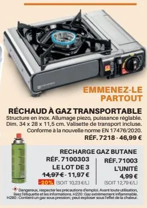 réchaud à gaz 