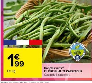 haricots verts Carrefour